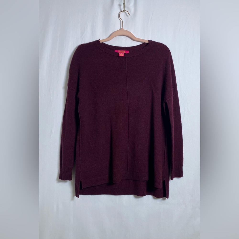 Catherine Malandrino Burgundy Long Sleeve Top